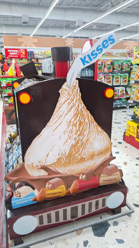 Hershey Kisses Chocolate Promotional Stand Display Inside Supermarket Store Editorial Illustrative on August 28, 2026 in Bangkok, Thailand 
