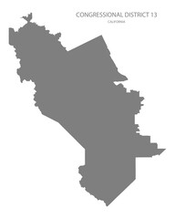 Fototapeta premium Congressional District 13 Map, California, USA