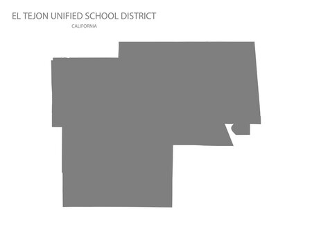 El Tejon Unified School District Map, California, USA