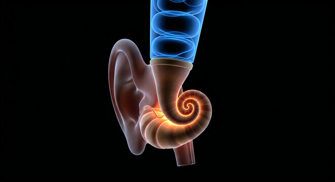 Anatomical illustration of the human appendix and part of the digestive system
