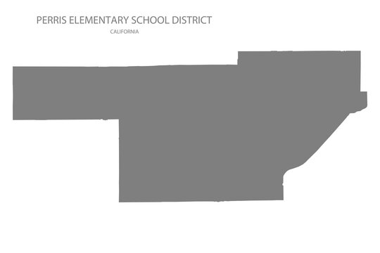 Perris Elementary School District Map, California, USA