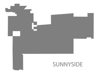 Fototapeta premium Sunnyside City Map, California, USA