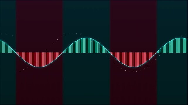 Animated sine wave motion graphic loop