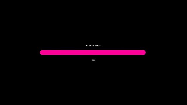 Vibrant Pink Neon Progress Bar Graphic Animation Against a Dark Background with Text Elements