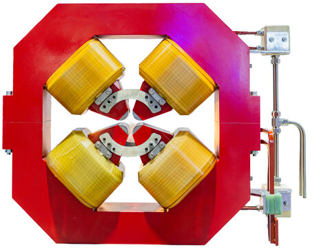 Synchrotron magnet Tunnel of synchrotron accelerator Quadrupole Magnet Synchrotron magnet from a cyclic particle accelerator Experimental stations in Scientific Experimental Laboratory cyclotron 