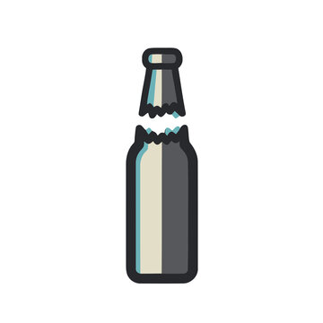 Broken glass bottle icon