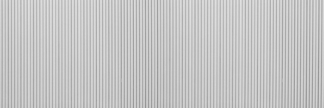 White corrugated metal siding texture background pattern