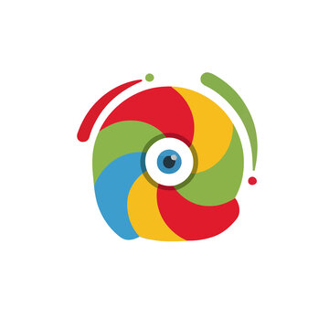 Colorful abstract eye logo