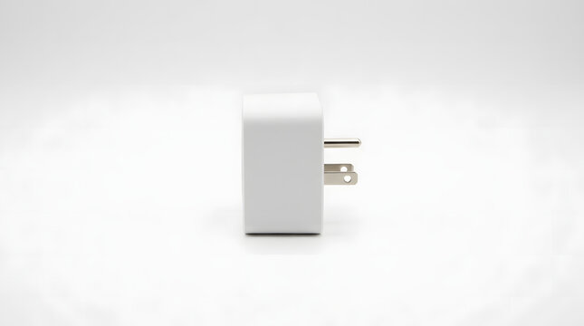 White modular power adapter with USB-C port on clean studio background