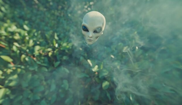 Abstract animation inspired by quantum chemistry, atomic interactions, and microscopic biological physics, visualized as a surreal dreamlike alien environment