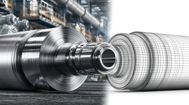 Industrial Steel Rolls in Motion