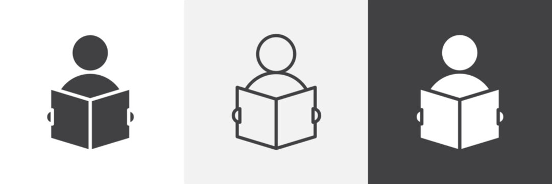 Book open reader icon