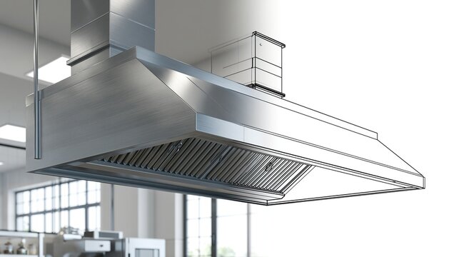 Stainless Steel Range Hood in Modern Kitchen Setting