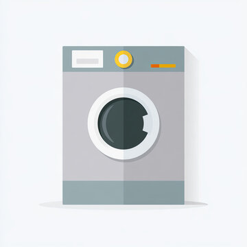 transparent flat vector washing machine icon design