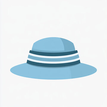 transparent sun hat vector icon clean geometric design
