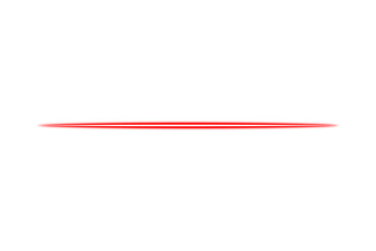 glowing red laser beam, straight neon light streak, isolated on a transparent background, line, ray