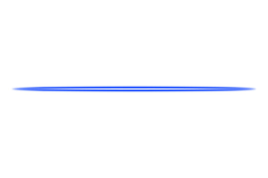 glowing blue laser beam, straight neon light streak, isolated on a transparent background