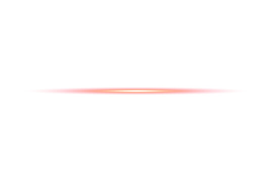 straight neon light streak, isolated on a transparent background, line