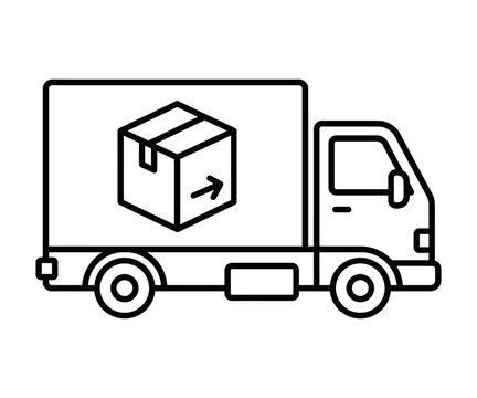 Cargo delivery truck shipping transport icon