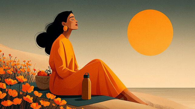 Illustration of Midlife Women Outdoor Wellness