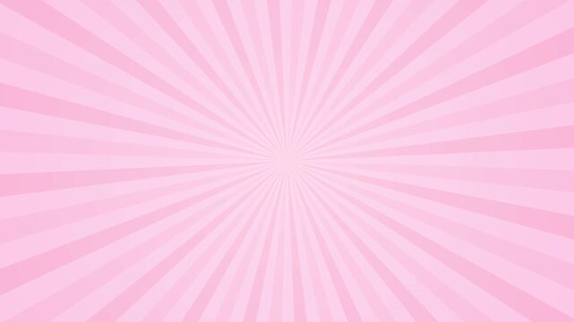 Pink sunburst comic background loop