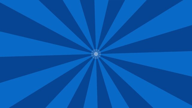 Blue ray burst abstract background animation with rotating geometric sunburst pattern graphic