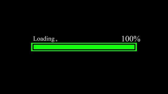 Loading bar icon and dark background 4k motion video  animation.