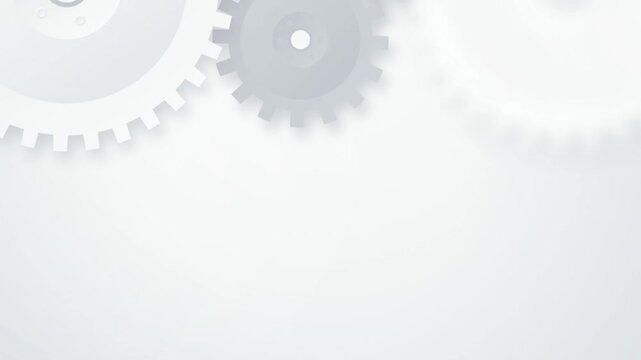 Minimalist mechanical cogs turning seamless loop motion background