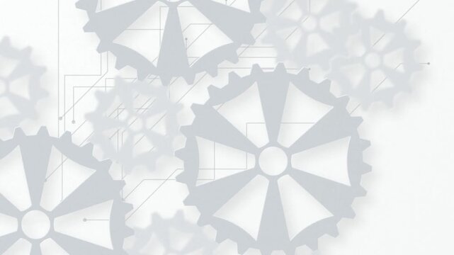 Rotating mechanical gear cogs seamless loop motion background