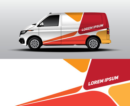 Futuristic Geometric Van Wrap Design