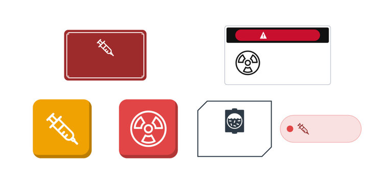 Sharps disposal sign set sharps bin clinical waste and do not overfill
