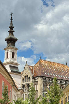 Matthias Church in Gothic style in Buda Castle District in Budapest, Hungary