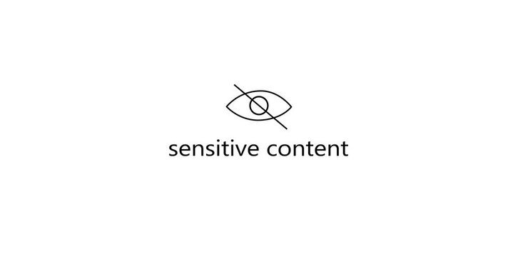 Hide eye symbol, sensitive content icon, no eye icon, hidden invisible icon, blind eye Icon animation background.