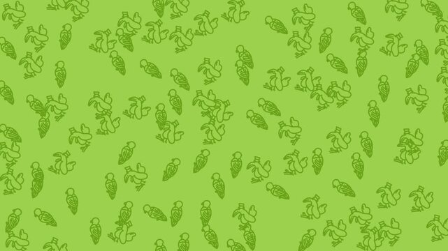 Seamless green vegetable pattern with leafy greens and carrots