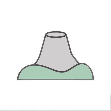Stylized volcano illustration