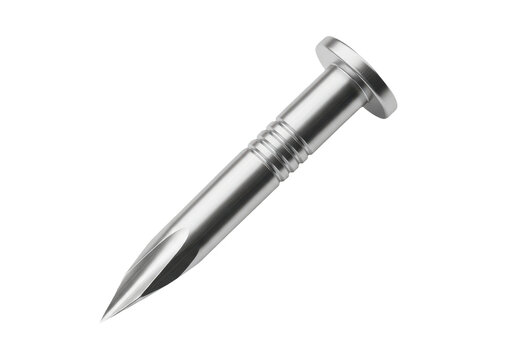 Metal nail spike isolated on transparent background
