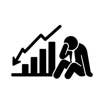 business people loss icon