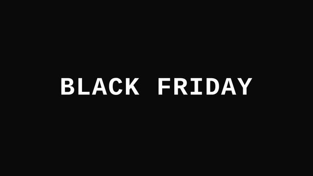 Black Friday Sale Announcement with Minimalist Text Design.