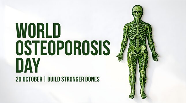World Osteoporosis Day Plant Bone Silhouette Poster