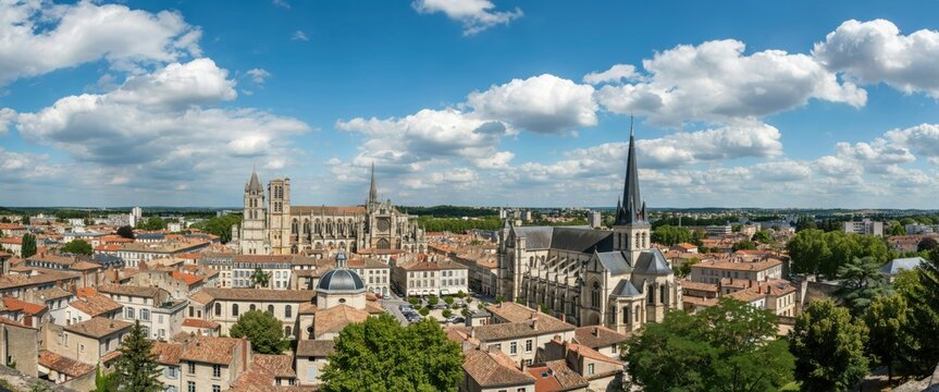 Panoramic view of limoges cityscape