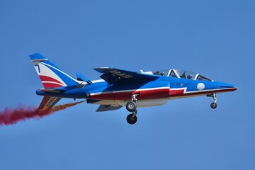 Obraz premium Patrouille de France Alphajet N°7 en vol vue coté