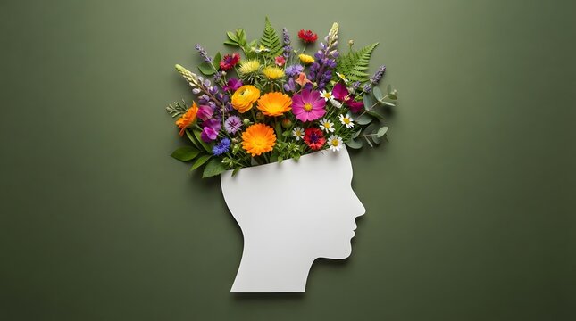 Nurturing mental wellbeing a vibrant mind blossoms with self care support and a focus on holistic health for a brighter