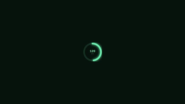 Futuristic Digital Loading Screen with Circular Progress Indicator.