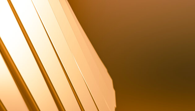 Abstract orange geometry with luminous diagonal bands