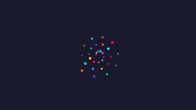 Colorful Particle Explosion Animation for Visual Effects.