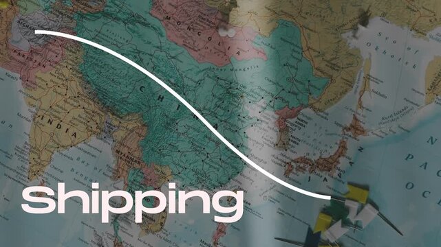 Shipping from overseas world map.