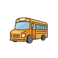 Orange school bus illustration © carina
