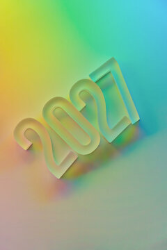 2027 new year numbers on colorful gradient background