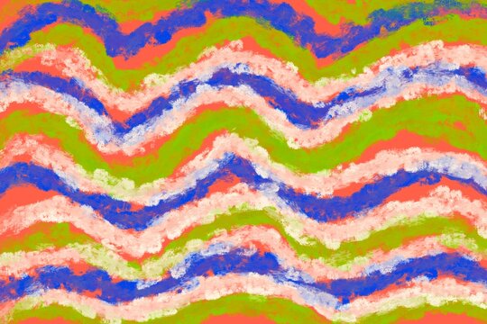 Colorful wavy brush paint texture background