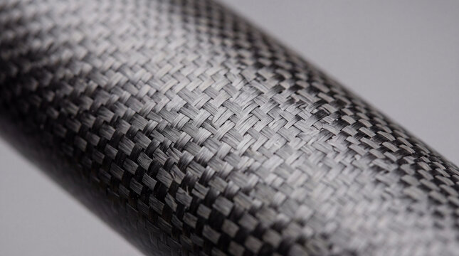 Close-up carbon fiber texture showing woven composite pattern and reflective surface detail